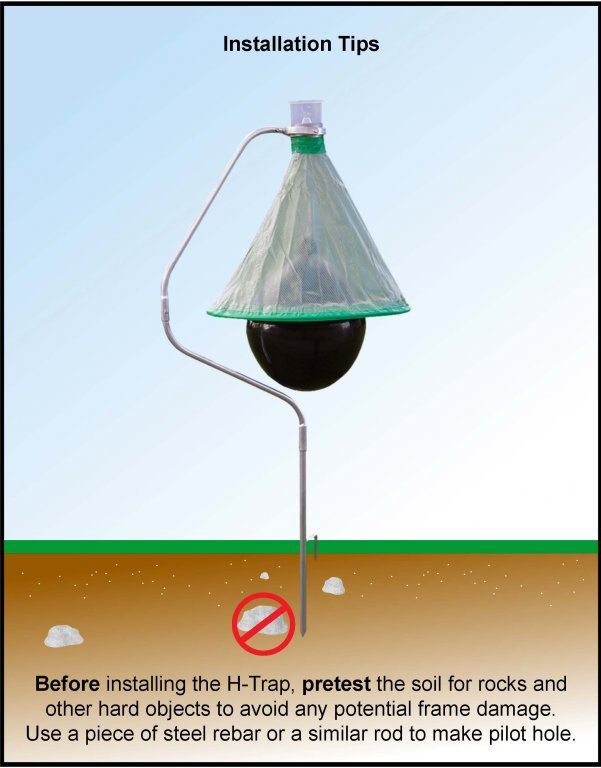 Installation tips to protect the horse fly trap from getting damaged during installation.  